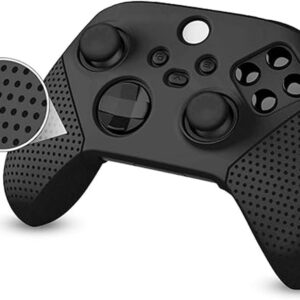 Capa Skin Case Protetora de Silicone Antiderrapante + 2 Grips Compatível com Controle Manete Xbox Series X/S (Preto)