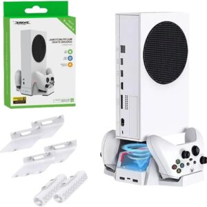 Suporte Base Vertical de Carregador com Cooler 2 Ventoinhas + 2 baterias Compatível com Xbox Series S…