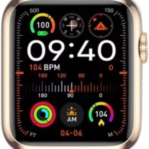 Smartwatch Watch X Series 10 2024 NFC GPS Bateria 7 dias Monitora Sono, Coração, Ciclo Menstrual, Tela HD (Ouro rosê)