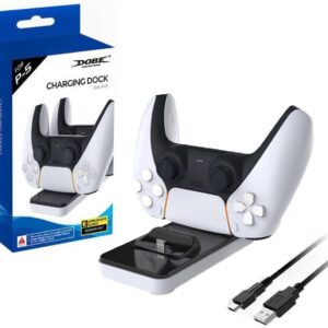 Carregador Duplo Para Controle Ps5 Suporte Carregamento Rápido Dualsense Charging Station Dock Playstation 5