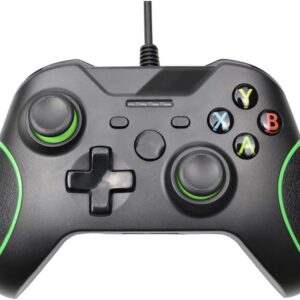 Controle com Fio para Xbox One com Vibração Dupla, de 3,5 mm para PC Windows 7/8/10 Xbox One, HNQH