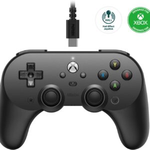 8Bitdo Pro 2 Wired Controller for Xbox, Hall Effect Joystick Update, 3.5mm Audio Jack, Compatible with Xbox Series X|S, Xbox One, Windows 10/11 - Officially Licensed (Black)