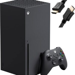 Microsoft Xbox Series X 1TB SSD console de vídeo game - 1 controlador sem fio Xbox, amarelo, 8X núcleos Zen 2 CPU, RDNA 2 GPU, 16GB GDDR6, 8K HDR, 120 FPS, 4K UHD Blu-Ray