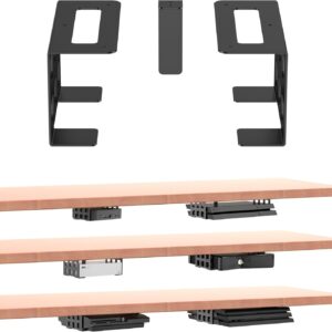 TYAMTOGSM Under Desk Mount for xbox one s/x/original/Xbox 360/ series/s/ ps4/ ps3 Compatible with Cable Box/Media Players and other Any Device Upto 3.5" Thick. (Black)