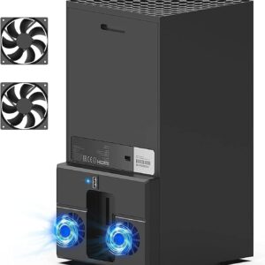 Ventilador de resfriamento para Xbox Series X, com porta de hub USB, ventoinha de resfriamento externo potente, oferece remoção de calor silenciosa, TwiHill