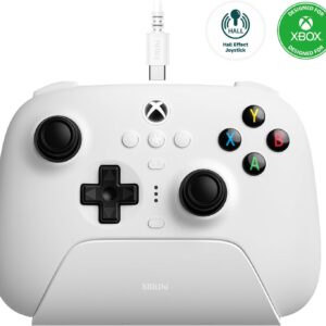 8Bitdo Ultimate 3-Mode Controller, Hall Effect Joysticks, Pro Back Buttons, Wired Only for Xbox Series X|S & Xbox One, Compatibility with Apple, Windows & Android, Officially Licensed (White)