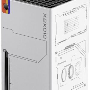 WOLIBEAR Envoltórios magnéticos para acessórios de console Xbox Series X, capa com design Starfield com couro sintético premium, fecho magnético e capa superior para Xbox Series X, proteção total