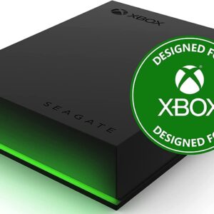 Seagate Game Drive para disco rígido externo Xbox 2TB HDD portátil - USB 3.2 geração 1, preto com barra de LED verde integrada, certificado Xbox, serviços de resgate de 3 anos (STKX2000400)