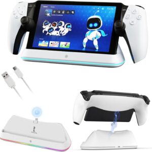 Play~Station Suporte de Carregamento do Portal, Carregador Controlador Portal Remote PS5, Base de Carregamento Portátil do PS com Luz Indicadora e Cabo USB-C