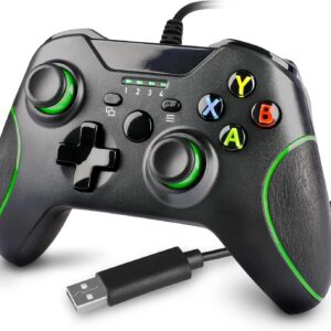 Tubarão Stores Controle Com Fio Compatível Com Xbox One, Controle Remoto Com Fio Atualizado para Xbox One/S/X/PC Windows.