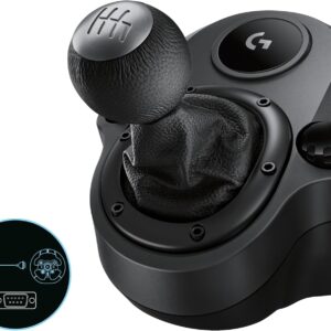 Câmbio Logitech G Driving Force - Compatível com Volantes Logitech G923, G29 e G920 para PS5, PS4, Xbox Series X|S, Xbox One e PC