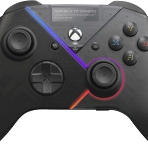 Asus Controle Xbox ROG Raikiri oficialmente licenciado, botões e gatilhos remapeáveis, 2 botões traseiros, gatilhos graduais e lineares, sensibilidade do joystick ajustável, conector de 3,5 mm com ESS