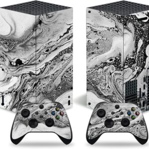 Adesivo de película compatível com console digital Xbox Series X, decalque de vinil para controle sem fio (cinza)