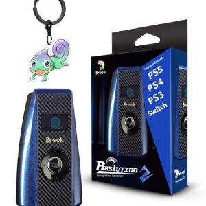 Brook Ras1ution 2 with KeyChain - Racing Wheel Converter for PS5/ Switch/Xb Series X/S, One/Xb 360/Original Gaming Consoles's Racing Games [Exclusive Version]