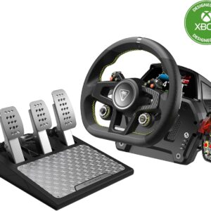 Turtle Beach VelocityOne Race Wheel & Pedal System with Force Feedback, Magnetic Paddle Shifters and Hall Effect Sensors for Xbox Series X|S, Xbox One, Windows 10 & 11 [Officially licensed for Xbox]