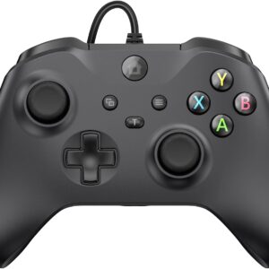 GMVOX Wired Controller for XBOX, Gaming Controller Compatible with Xbox One/PC, Support Turbo Function/3.5MM Headphone Jack, for Xbox One X|S, Xbox Series X|S, IOS/Android(Black)