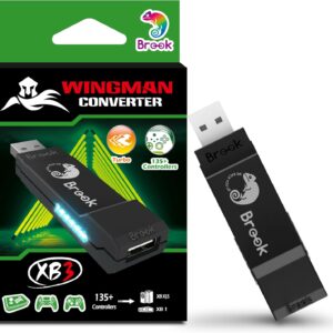 Brook Conversor Wingman XB 3 - Liberte o poder dos jogos de plataforma cruzada, adaptador de controle sem fio para novos consoles XB Series X/S, XB One e PC (entrada X), suporta Remap e Turbo