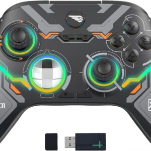 Controle Xbox Sem Fio com Analógicos ALPS,Gatilho Linear e Botões Traseiros Customizáveis - Gamepad para Xbox Series S, Series X, Xbox One S/X, PC Windows, Steam com Turbo, RGB, Vibração e Bateria 15h