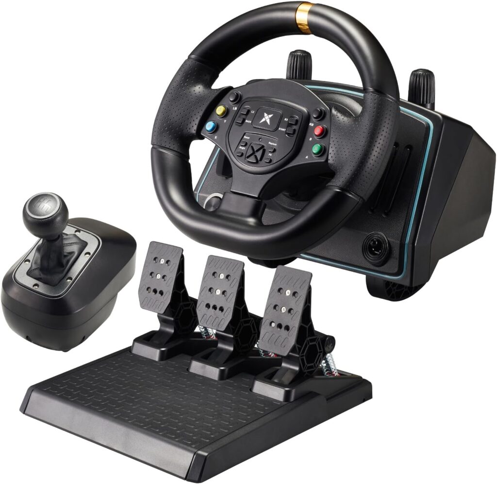 Xbox Racing Wheel Games NBCP Racing Wheel and Pedals for Xbox Series X|S, Xbox One and PC ...