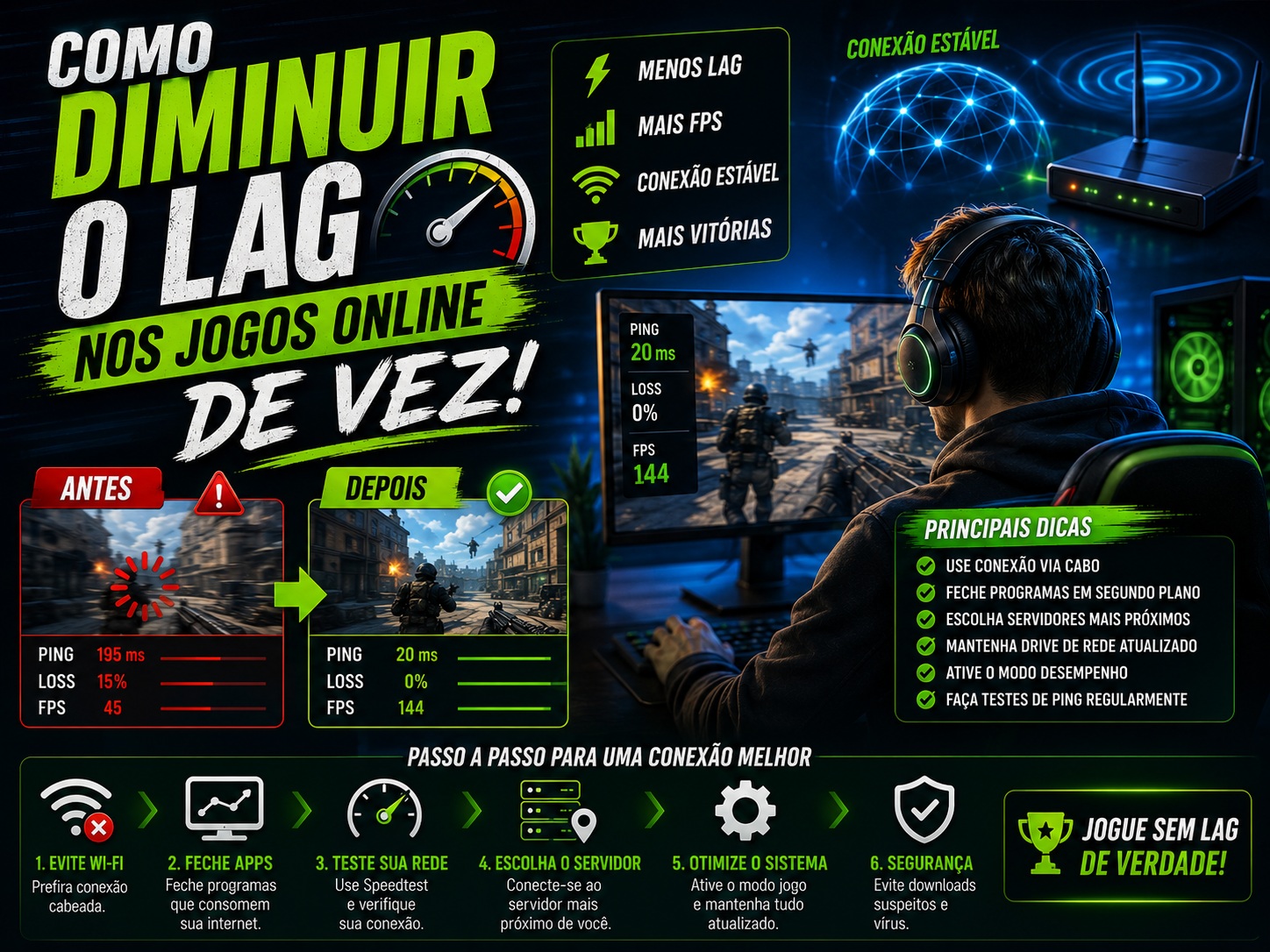 Como diminuir o Lag nos jogos online