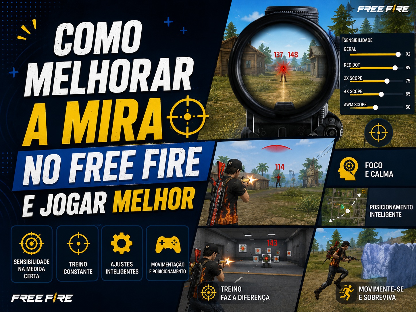 Como melhorar a mira no Free Fire