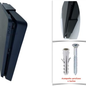 Home 9 Suporte Splin para Playstation 4 Ps4 Slim de Parede Vertical modelo Invisível (preto)