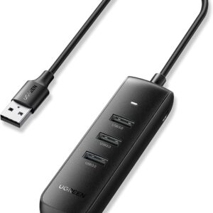 UGREEN Hub USB, adaptador USB 3.0 alimentado por 4 portas divisor USB para PC Laptop iMac Surface Pro XPS PS4 PS5 Xbox One, Flash Drive, HDD móvel e mais (0,23 m)