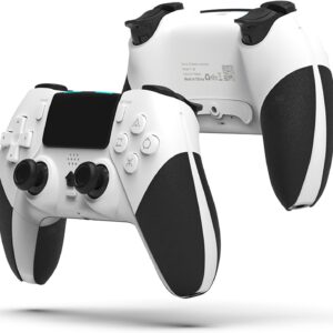 Controle Sem Fio compatível com consoles PS4(funciona apenas com jogos PS4)/PC/IOS/Android e laptop, com sensor de movimento de 6 eixos/vibração dupla/entrada de áudio de 3,5 mm