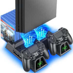 Home 20 OIVO PS4 Stand for PlayStation 4 Console, Cooling Station for PS4 Slim/Pro/PlayStation 4 Consoles, Pro Vertical Stand with 12 Game Slots