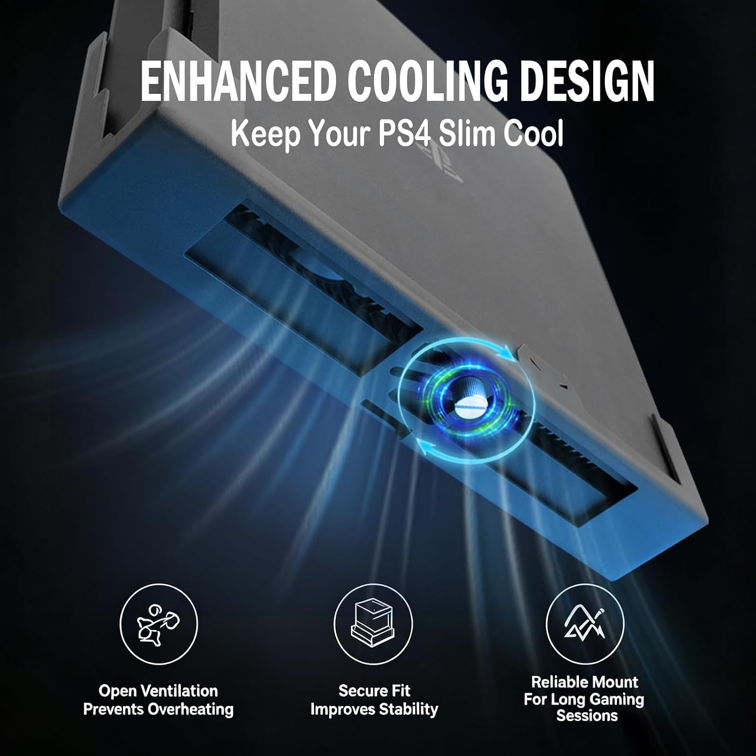 Suporte de parede para PS4 Slim, suporte de aço para PS4 Slim inclui suporte de controle removível e suporte de fone de ouvido - armazene com segurança seu console PlayStation 4 Slim perto ou 6 Suporte de parede para PS4 Slim, suporte de aço para PS4 Slim inclui suporte de controle removível e suporte de fone de ouvido - armazene com segurança seu console PlayStation 4 Slim perto ou - Imagem 6
